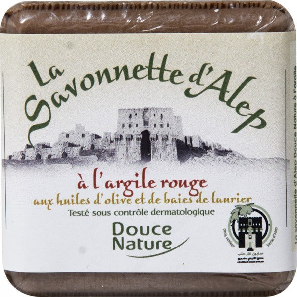 Savonnette d'Alep Bio à l'argile rouge - Douce Nature