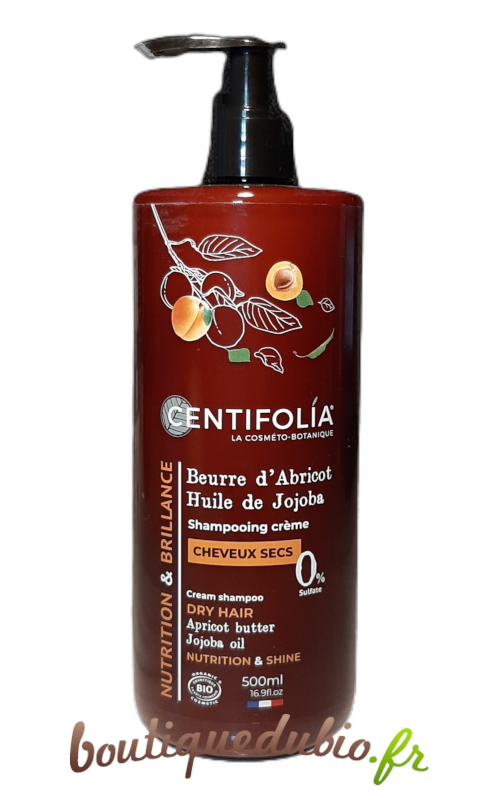 CENTIFOLIA Shampoo Für Trockenes Haar Mit BIO-Aprikosenbutter & Jojobaöl – 500 Ml, Sulfatfrei